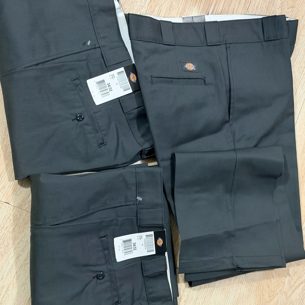 three pairs of trousers Dickies Men's Gray  / Work Pants - Straight